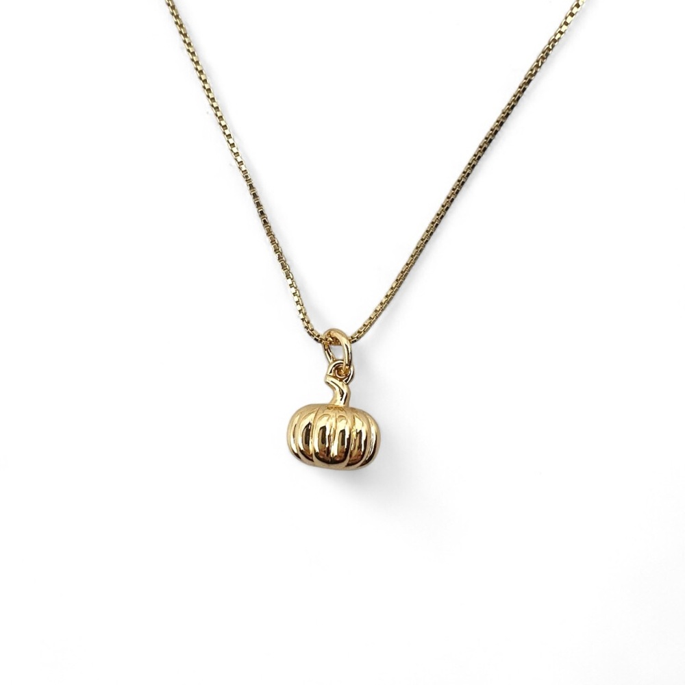Gold-filled pumpkin necklace